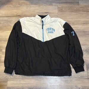VTG Y2K Boathouse athletic 1/2 zip pullover anorak Tokyo Lacrosse 2006 Sz L